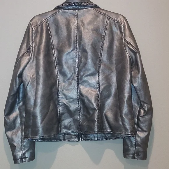 Baccini faux leather moto jacket - Picture 4 of 10